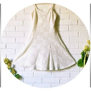 White Lace Floral Minidress